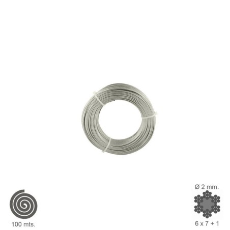 Cable Galvanizado 2 mm. (Rollo 100 Metros) No Elevación