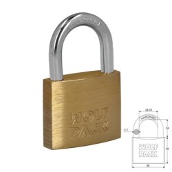 Candado Latón Arco Normal 50 mm.