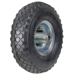 Rueda Carretilla Almacén / Sacos Neumática Llanta Galvanizada Eje Descentrado Diámetro 20 mm.