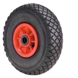 Rueda Carretilla Almacén / Sacos Neumática Llanta plástico 20 mm.
