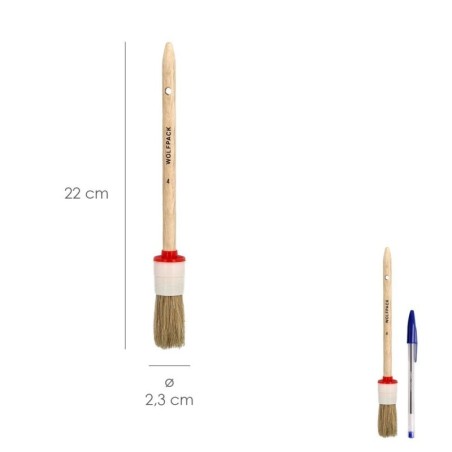 Brocha Brico Redonda Cerda Blanca N.º 4