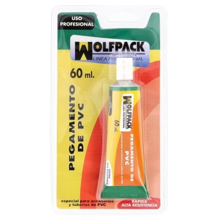 Pegamento PVC WOLFPACK 60 ml.