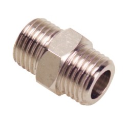 Machón Doble Cilíndrico 1/4-1/4 (Blíster 2 Piezas)