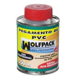 Pegamento PVC WOLFPACK Con Pincel 250 ml.