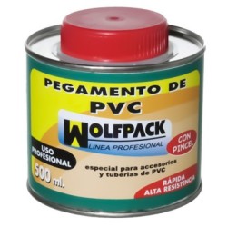 Pegamento PVC WOLFPACK Con Pincel 500 ml.