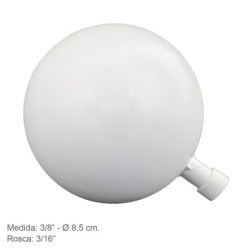Boya Plástico 3/8" x 8,5 Diámetro cm. Rosca 3/16"