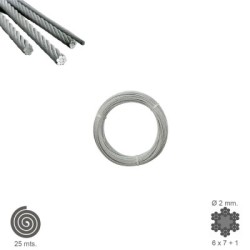 Cable Galvanizado 2 mm. (Rollo 25 Metros) No Elevación