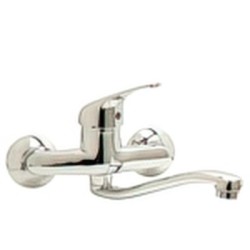 Monomando Fregadero Pared Horizontal. Con cartucho cerámico Diámetro 40 mm.