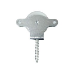 Polea Tendedero WOLFPACK Zincado 40 mm. Roldana Plástico con Tirafondo