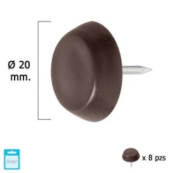 Deslizante Grande Marrón Diámetro20 (Blíster 8 Unidades)