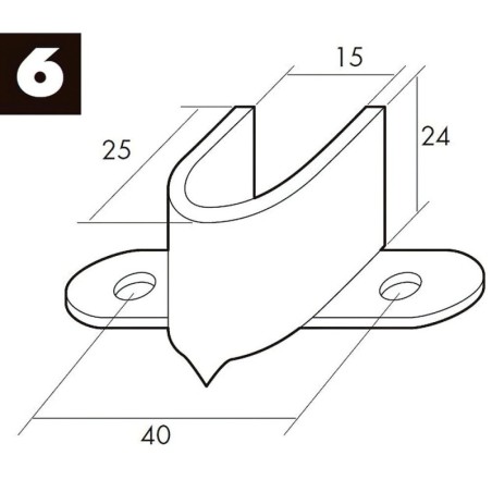 Soporte Persiana Pincho nº3 Zincado