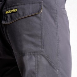 pantalones Cortos De Trabajo, Multibolsillos, Resistentes, Gris/Amarillo Talla 42/44 M