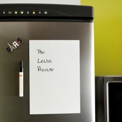 Pizarra Imán PVC Blanca 210x305x1 mm.