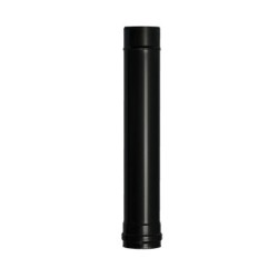 Tubo de Estufa Pellet Acero Vitrificado Negro Diámetro 80 mm. Longitud 50 cm. Estufas de Leña, Chimenea, Alta resistencia,
