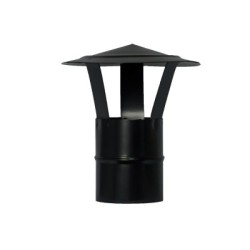 WOLFPACK Sombrero Vitrificado Para Estufa Pellet, Leña, Chimenea, Extracción De Humos, Para Tubo Diámetro 80 mm.