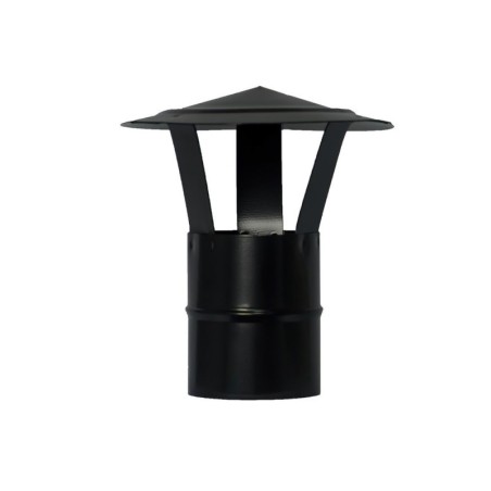 WOLFPACK Sombrero Vitrificado Para Estufa Pellet, Leña, Chimenea, Extracción De Humos, Para Tubo Diámetro 80 mm.