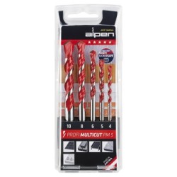 Estuche Brocas Alpen Multiusos / Universal Cilíndrica 5 Piezas