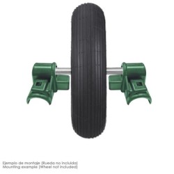 Cojinete Plástico Para Carretilla Obra Amarilla 1 Agujero (Juego de 2 piezas)