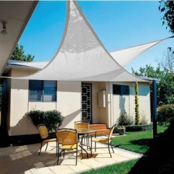 Toldo Vela Sombra Jardín Triangular 3,6x3,6x3,6 metros Blanca