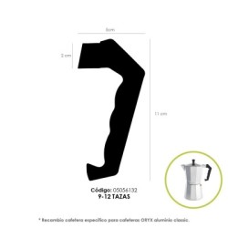 Mango Cafetera Aluminio Classic 9 y 12 Tazas