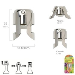 Tapón Para Cava y Champagne Acero Inoxidable