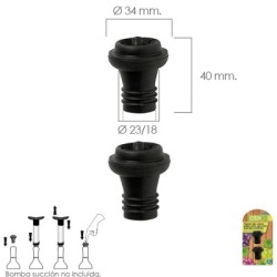 Tapón De Vacío Para Vino Uso Con Bomba Exterior