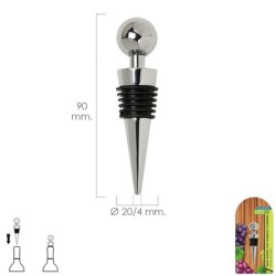 Tapón Botella Vino Acabado Inox