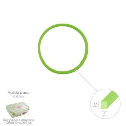 Anillo Silicona Para Recipiente Hermético Cristal Rectangular 330 ml.