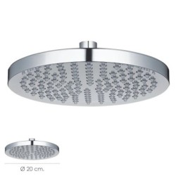 Rociador Ducha Acero Inoxidable Anti cal Diámetro 20 cm.