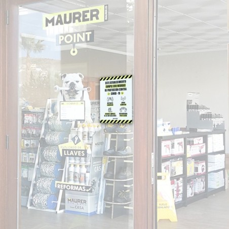 Rotulación Cartel Cumple Normas Covid19 Adhesivo Tamaño Folio (A4 )