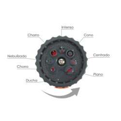 Manguera Extensible Espiral Autoenroscable Para Riego Jardín 15 Metros Con Pistola y Conectores