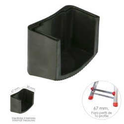 Contera Escaleras Telescópicas Perfil de 67 mm. Tramo Exterior. Versión 2019