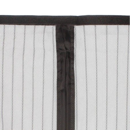 Cortina Mosquitera Para Puertas Con Cierre Central Magnético Automático 120 x 240 (Alt.) cm. Color Negro.