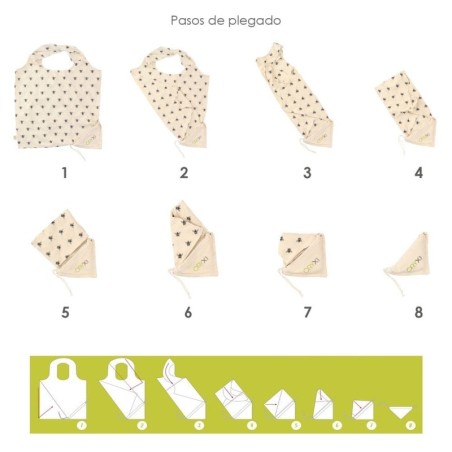 Bolsa Compra Algodón Orgánico 100% Plegable 52x47 cm.