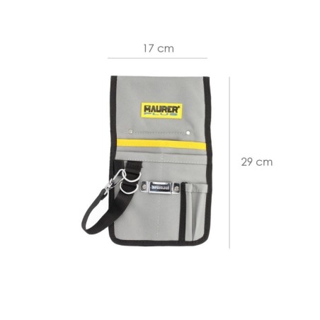 Funda Bolsa Porta Herramientas Para Cinturón Con 7 Bolsillos y mosquetón Portaherramientas Electricista Multibolsillos