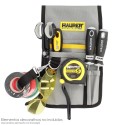 Funda Bolsa Porta Herramientas Para Cinturón Con 7 Bolsillos y mosquetón Portaherramientas Electricista Multibolsillos