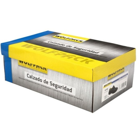 Zapatos Seguridad S3 Piel Negra WOLFPACK N.º 41 Vestuario Laboral, calzado Seguridad, Botas Trabajo. (Par)