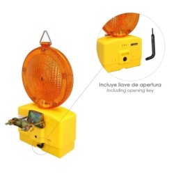 Baliza Señalización (Sin Batería) Señalización Obras, Para Colgar o Atornillar, Alta visibilidad,