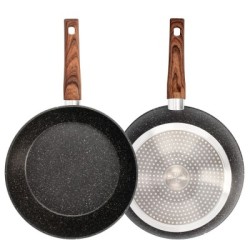 Sartén Honda Aluminio Forjado Antiadherente Diámetro 28x7,5 cm. Mango Engomado / 5 capas / Acabado Piedra