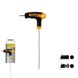 Llave Allen Con Bola Mango Bimaterial "Soft Touch" Forma T 2,5 mm. Acero Cromo Vanadio, Destornillador Allen, llave hexagonal