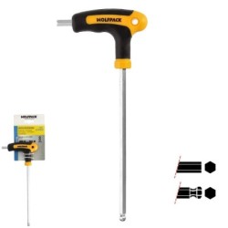 Llave Allen Con Bola Mango Bimaterial "Soft Touch" Forma T 8,0 mm. Acero Cromo Vanadio, Destornillador Allen, llave hexagonal