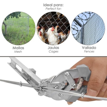 Alicates Para Mallas / Enrejados / Cercas con Cargador de 50 Grapas