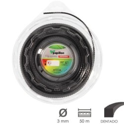 Hilo Nylon Desbrozadoras Cuadrado Trenzado Profesional Diámetro 3,0 mm. Rollo 50 metros. Hilo Nylon Corte Desbrozadores Hierba,