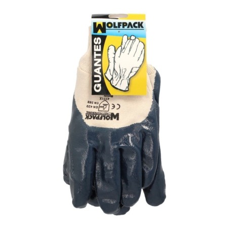 Guantes Nitrilo / Lona Pesados NiMax 10" (Par)