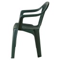 Silla Respaldo Bajo Resina Monobloc, Color Verde, Modelo  Lyra