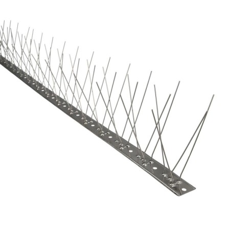 Pincho Anti Palomas / Pájaros 1 Metro Inoxidable Pincho Doble 80 Pinchos. Adaptable a Varias posiciones