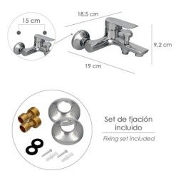 Monomando Bañera / Ducha "Hamburgo" Grifo Baño, Grifo Encimera, Grifo Cocina. Cartucho Cerámico Diámetro 35 mm.