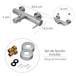 Monomando Bañera / Ducha "Dresde" Grifo Baño, Grifo Encimera, Grifo Cocina, Grifo Mezclador. Cartucho Cerámico Diámetro 35 mm.