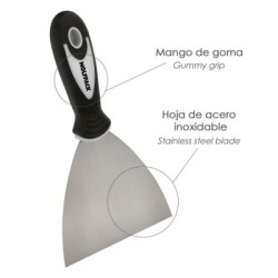 Espátula 40 mm. Mango Goma y Acero Inoxidable