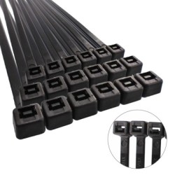 Brida Nylon 100%. Color Negro 2,5 x 135 mm. Bolsa 100 unidades. Abrazadera Plástico, Organizador Cables, Alta Resistencia